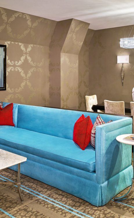 comfortable and modern decor in the nines hotel hospitality suite