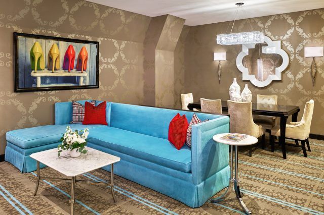 comfortable and modern decor in the nines hotel hospitality suite