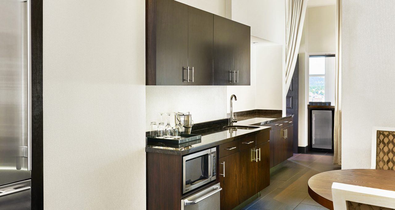Hotel Suite In Portland Explore The Nines Modern Kitchen In A Suite At The Nines Hotel Portland