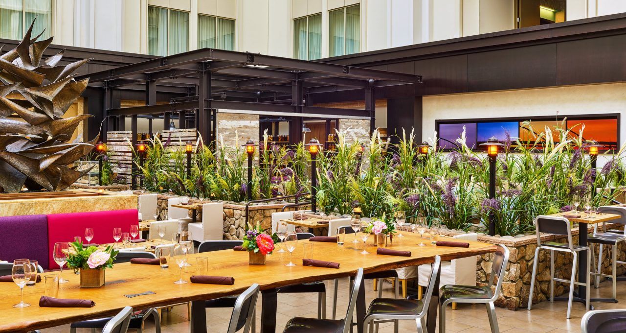Urban Farmer Restaurant In Portland Modern Steakhouse The Nines Urban Farmer Restaurant High Top Seating At The Nines Hotel
