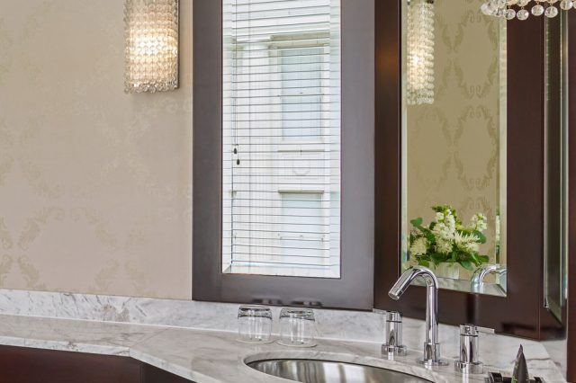 detail of the luxury bathroom finishes at the nines hotel